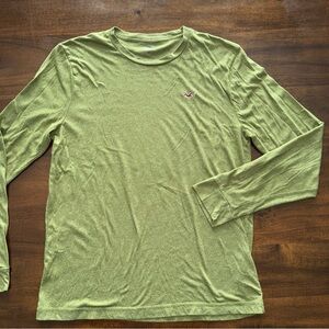 Hollister Long Sleeve Crew Neck Logo Mens Long Sleeve T Shirt Olive Green Med